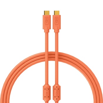DJ TechTools 04 0013 Chroma Cables USB-C to C Dj Kablosu 1mt (Neon Turuncu) | Esnek Kablo Yapısı Kırılmaya Karşı Dirençli